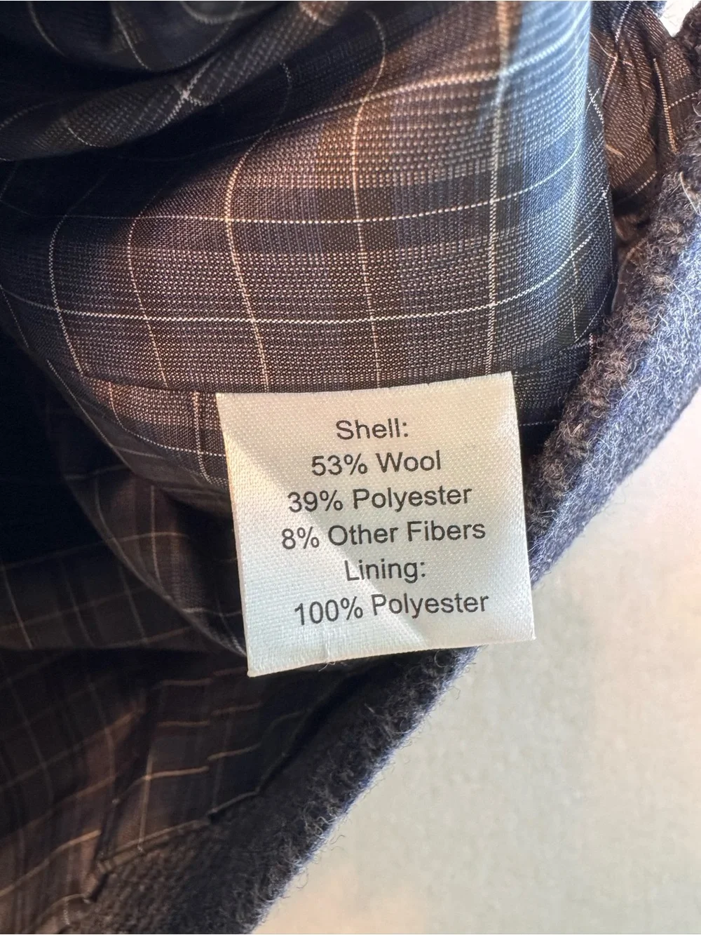 Joseph Abboud Navy Tweed Herringbone Vest size XL wool blend plaid lined office